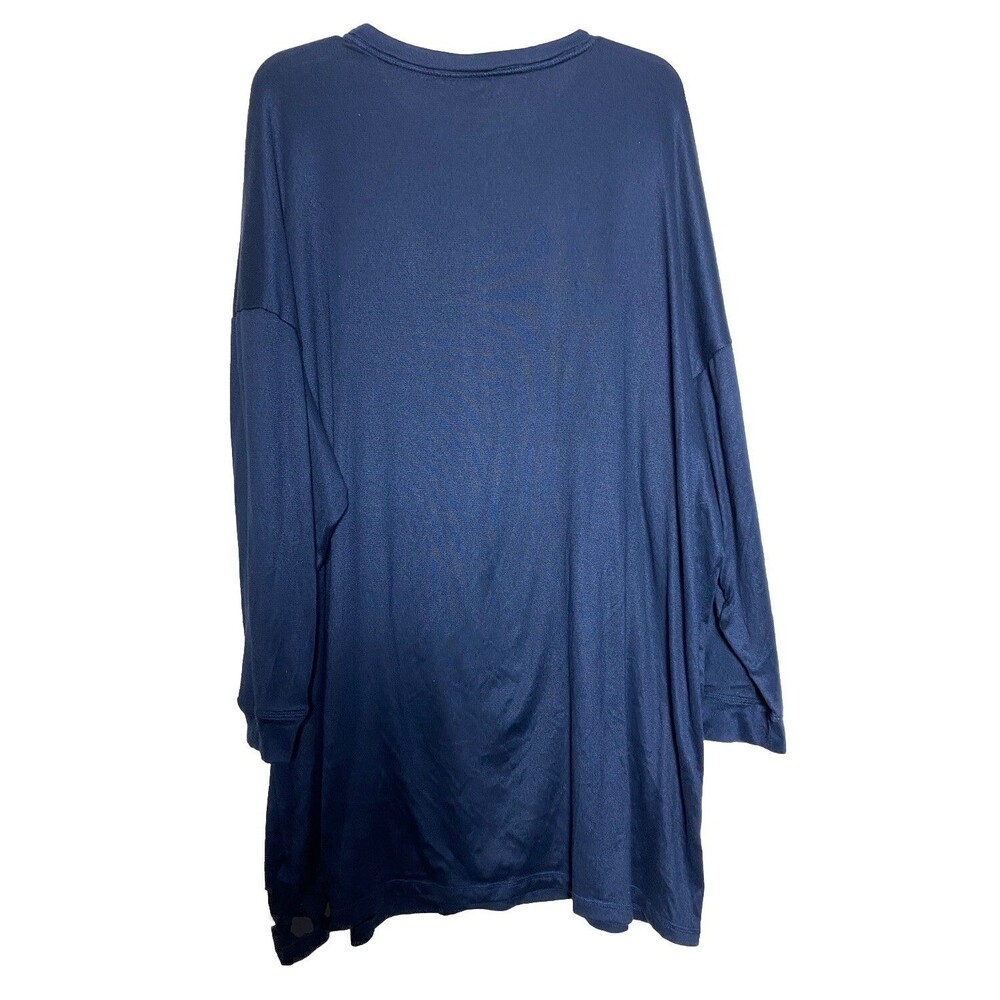 Disney PJ Sleep Shirt Gown 3/4 Sleeve Blue Adult XL Lilo & Stitch Ohana - Picture 5 of 13